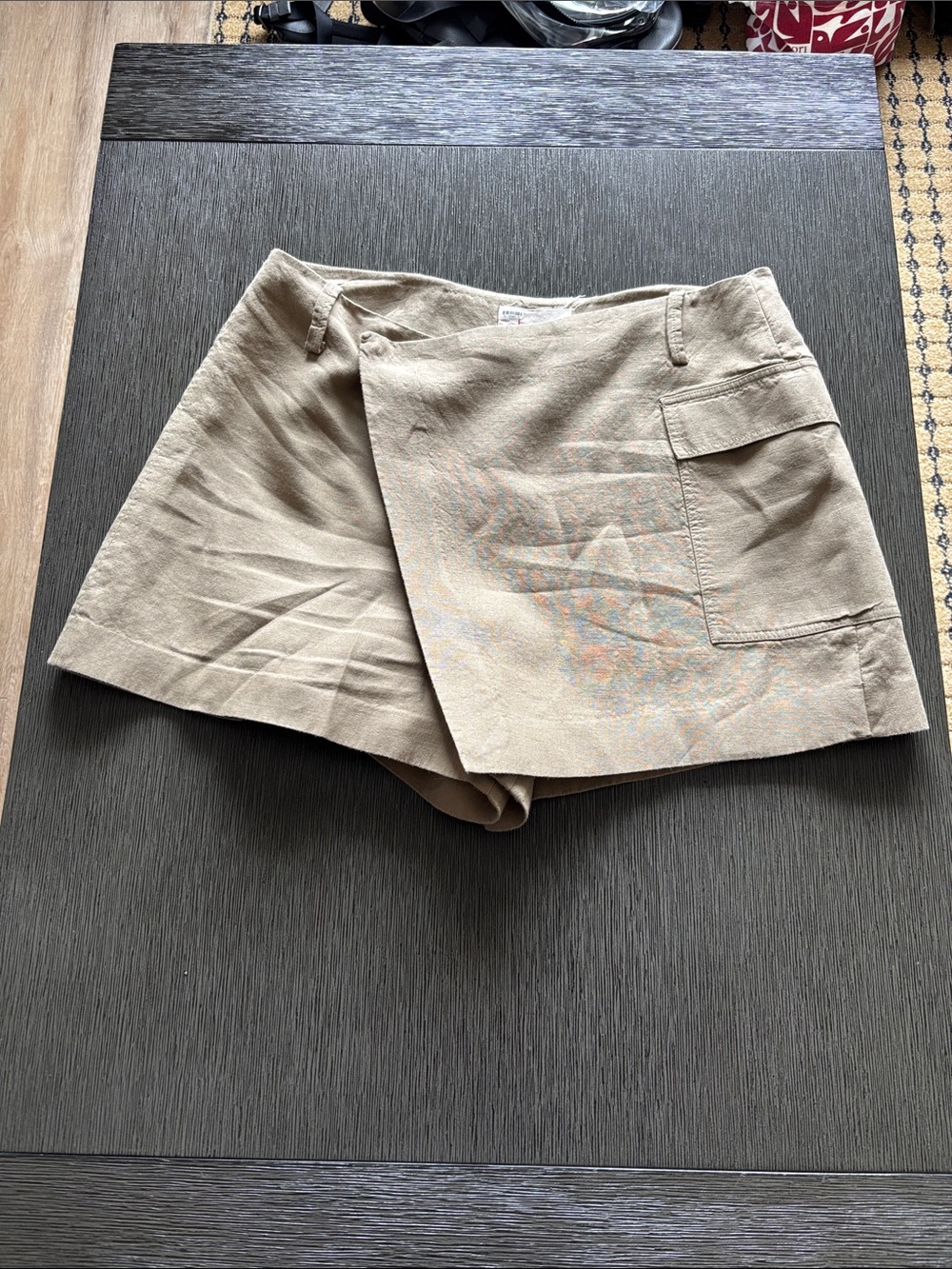 Anthropologie Clean Utility Linen Skort Size 8 NWOT